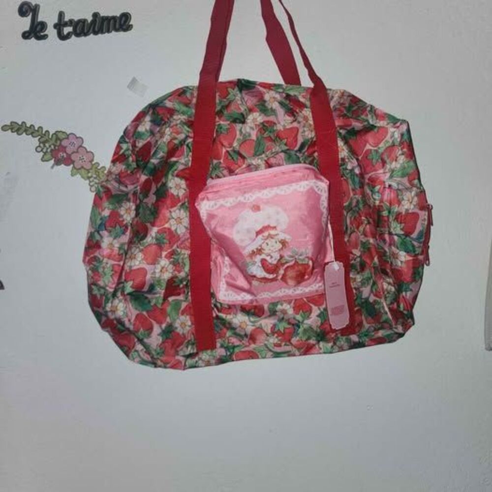 Strawberry Shortcake Foldable Lightweight Shopping Duffle Bag